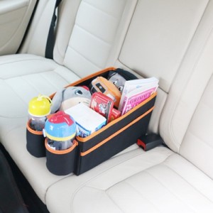Vehicle-mounted convenient multi-functional car front seat bag
